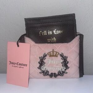 Juicy Couture Pink Clay Royal Couture Bifold with Pullout Card Case